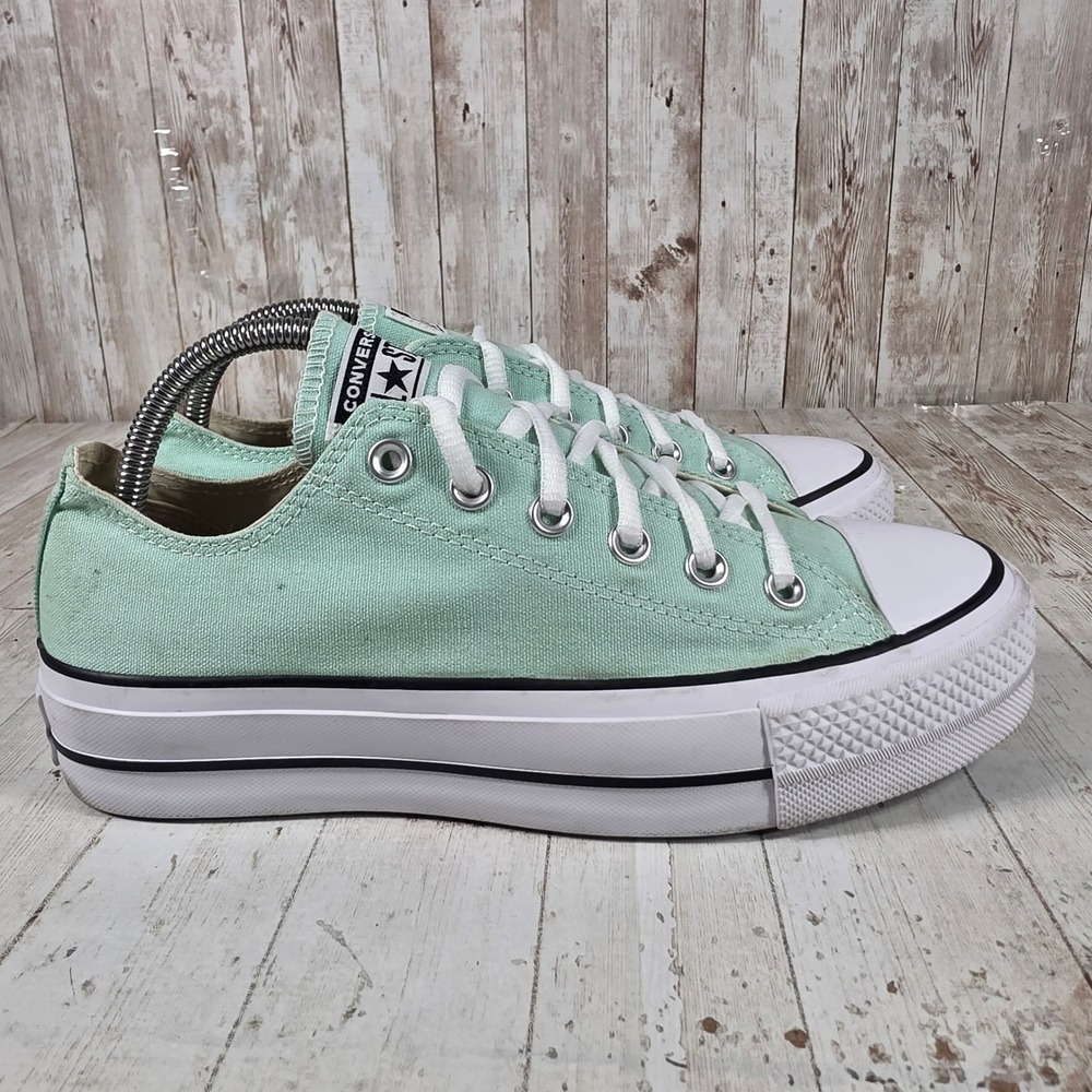 Converse Chuck Taylor All Star Lift Platform Mint Green Low Top 566758C Womens 9